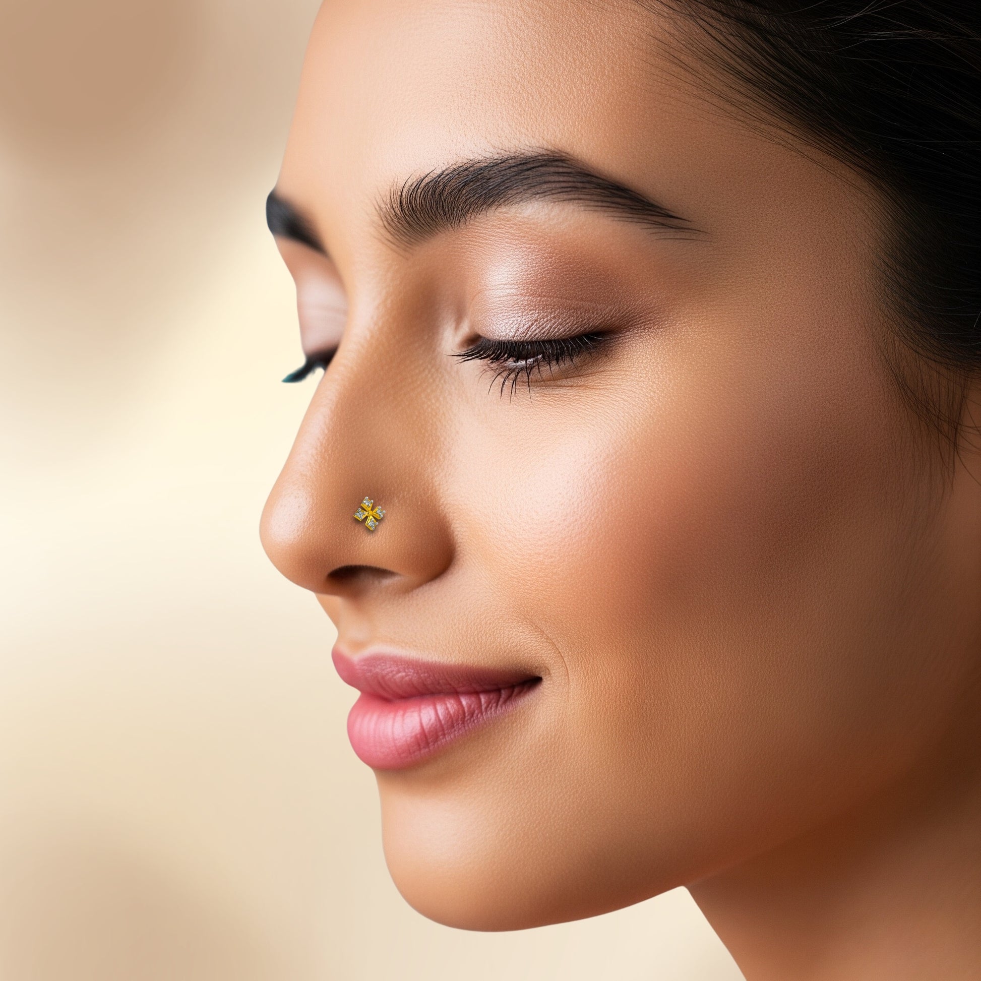 Celeste Quad Nose Pin