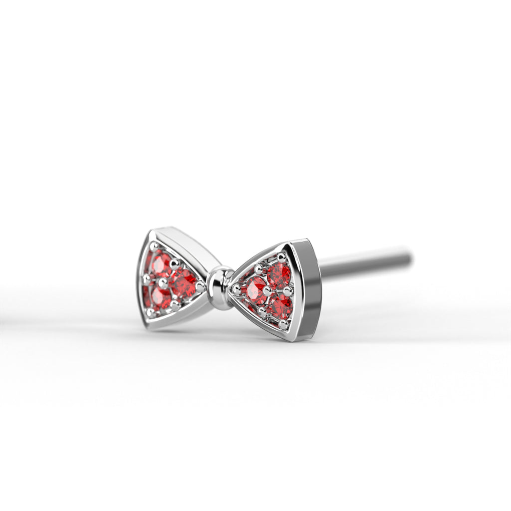 Pink Diamond Bow Studs