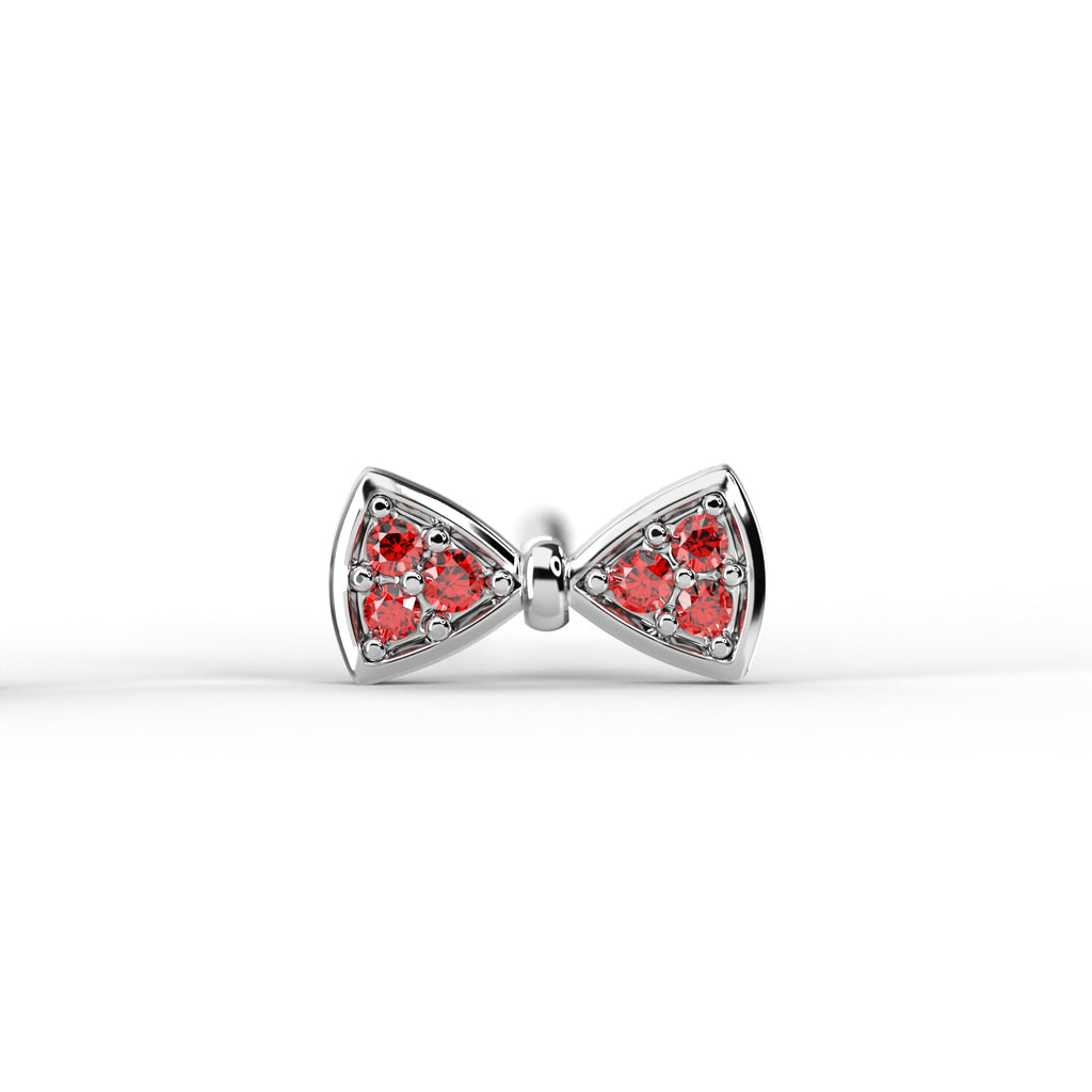 Pink Diamond Bow Studs