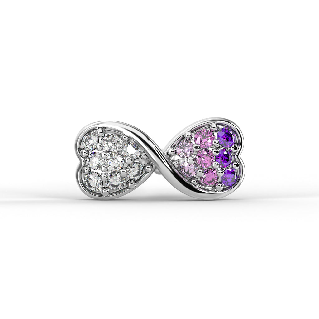Heart Bow Studs