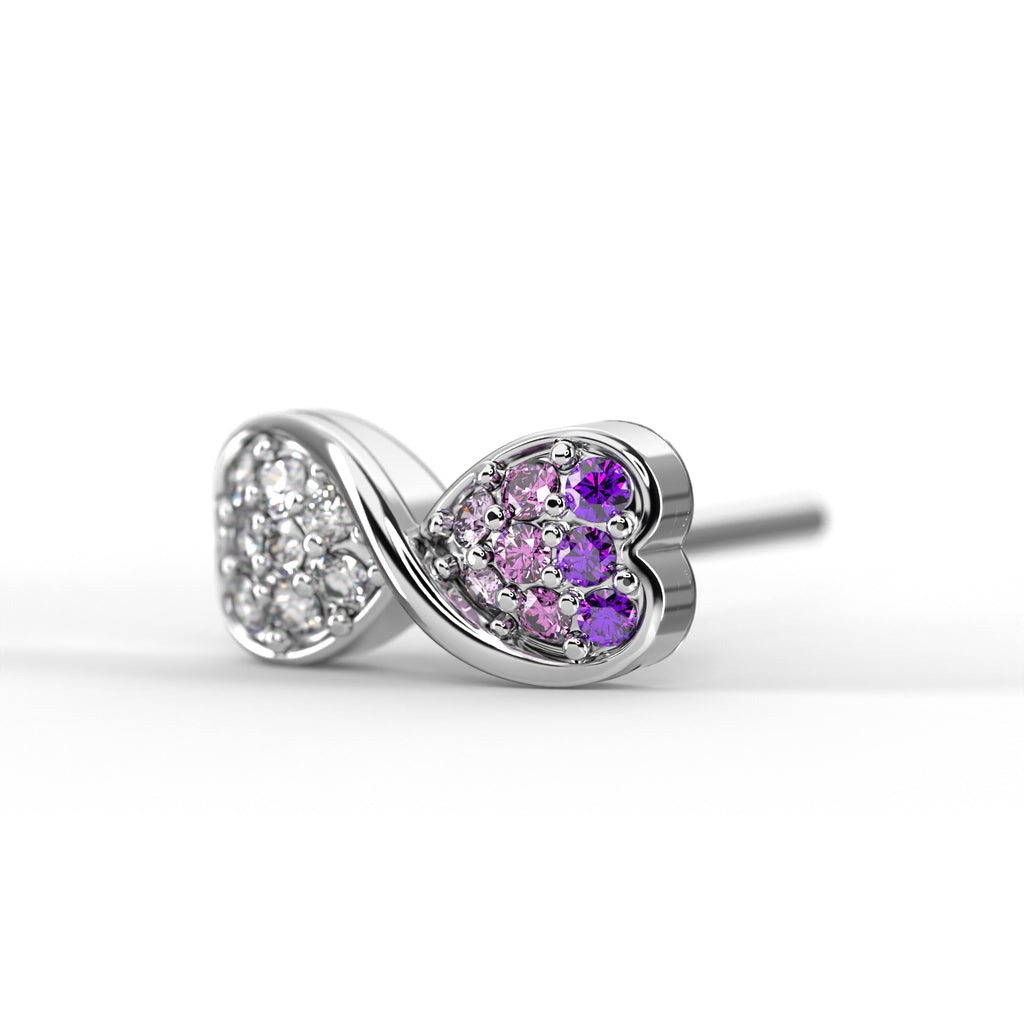 Heart Bow Studs