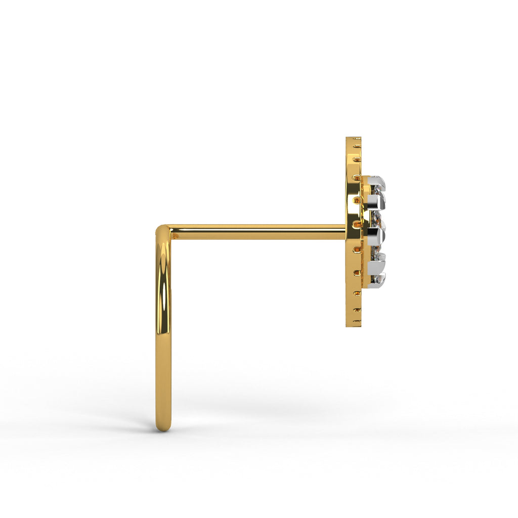 Emerald Halo Nose Pin