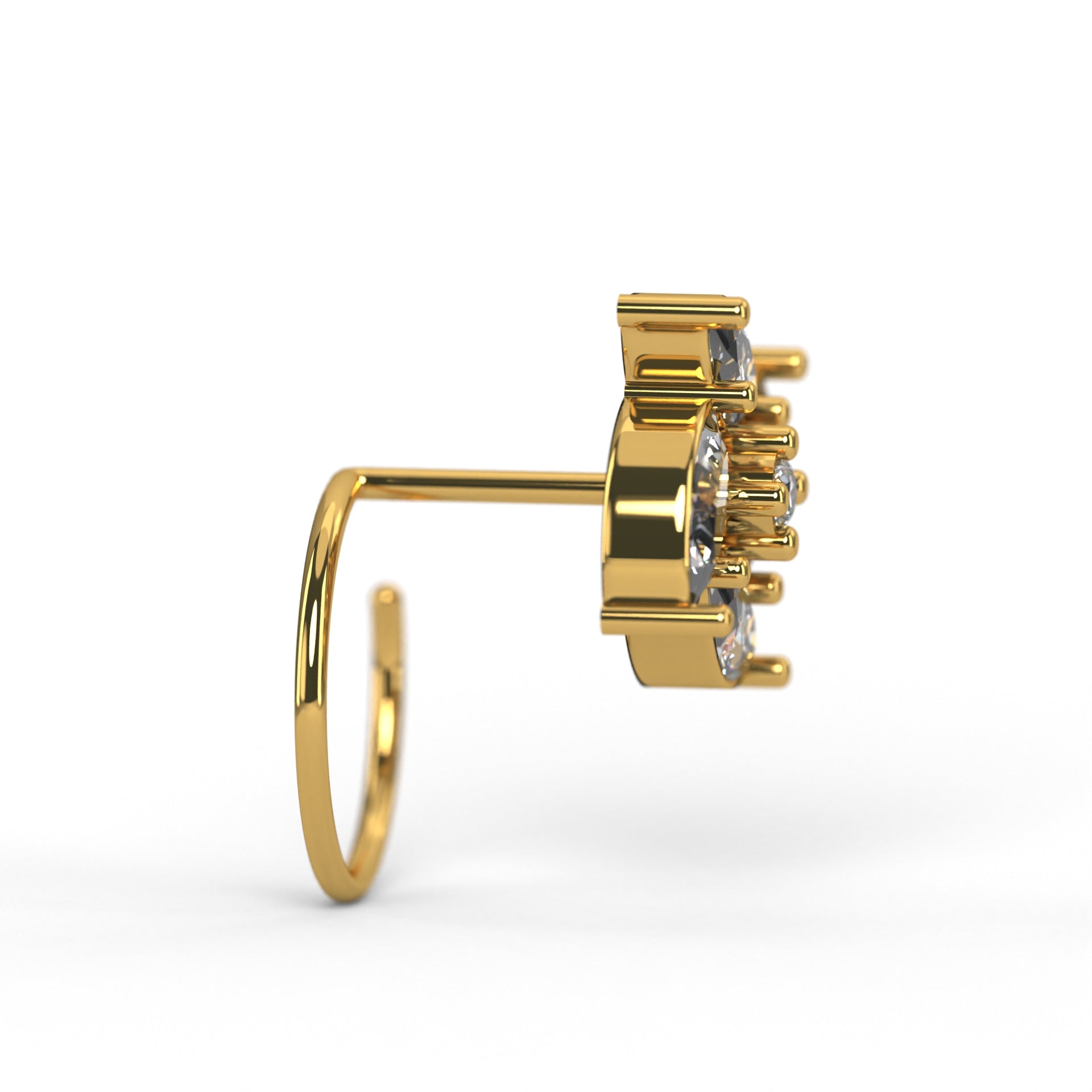 Marquise Radiance Cluster Nose Pin