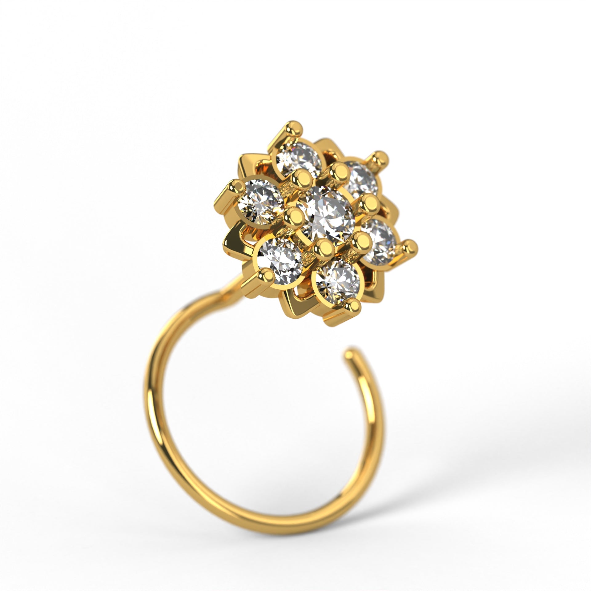 Aurora Cluster Nose Pin