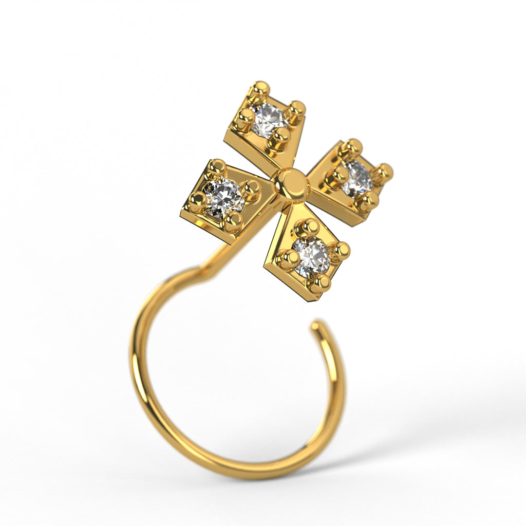 Celeste Quad Nose Pin