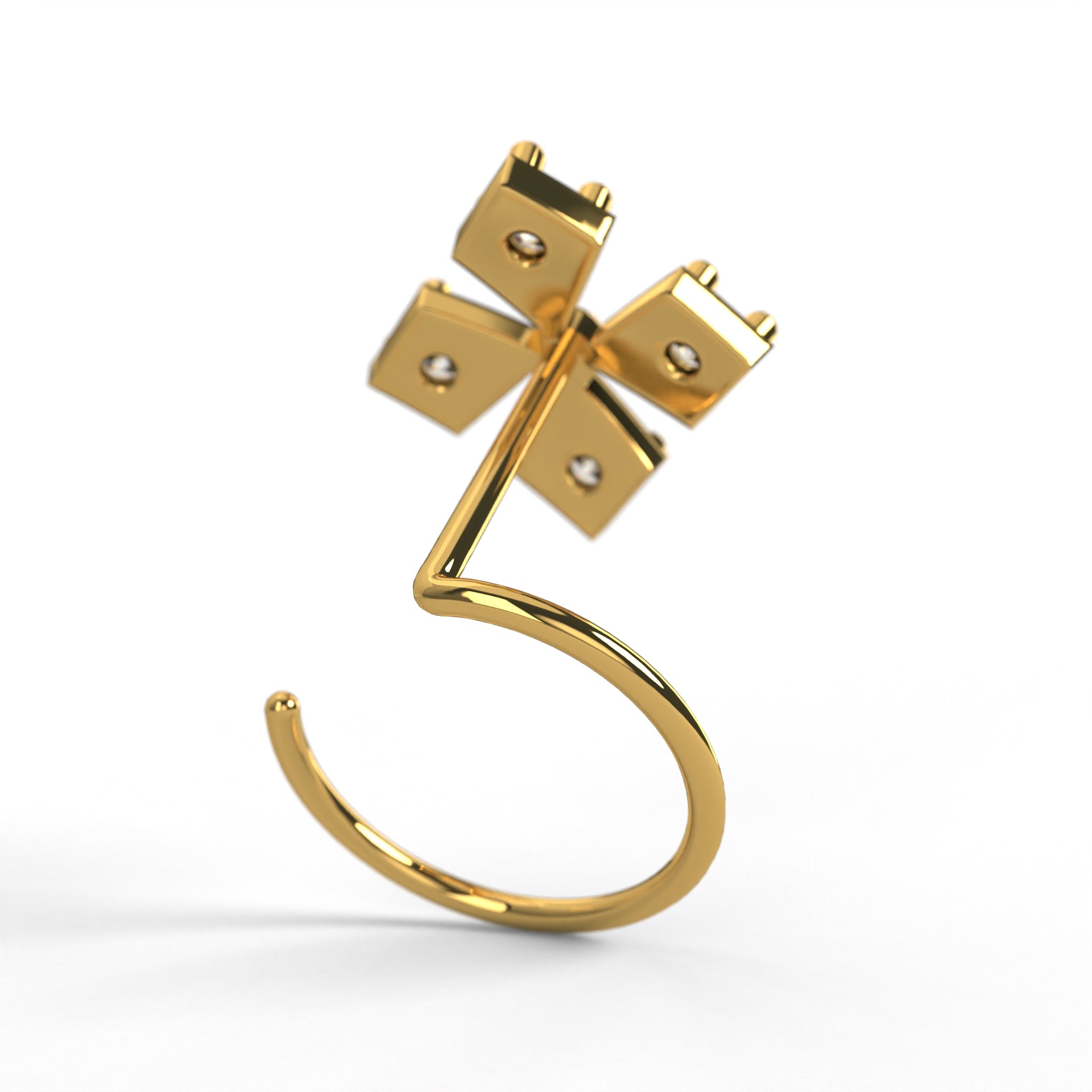 Celeste Quad Nose Pin