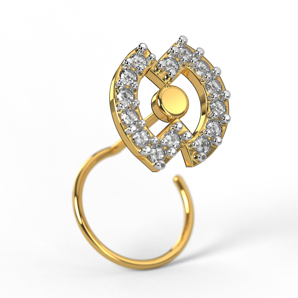 Dual Crescent Nose Pin