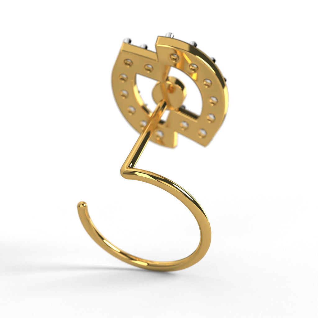 Dual Crescent Nose Pin