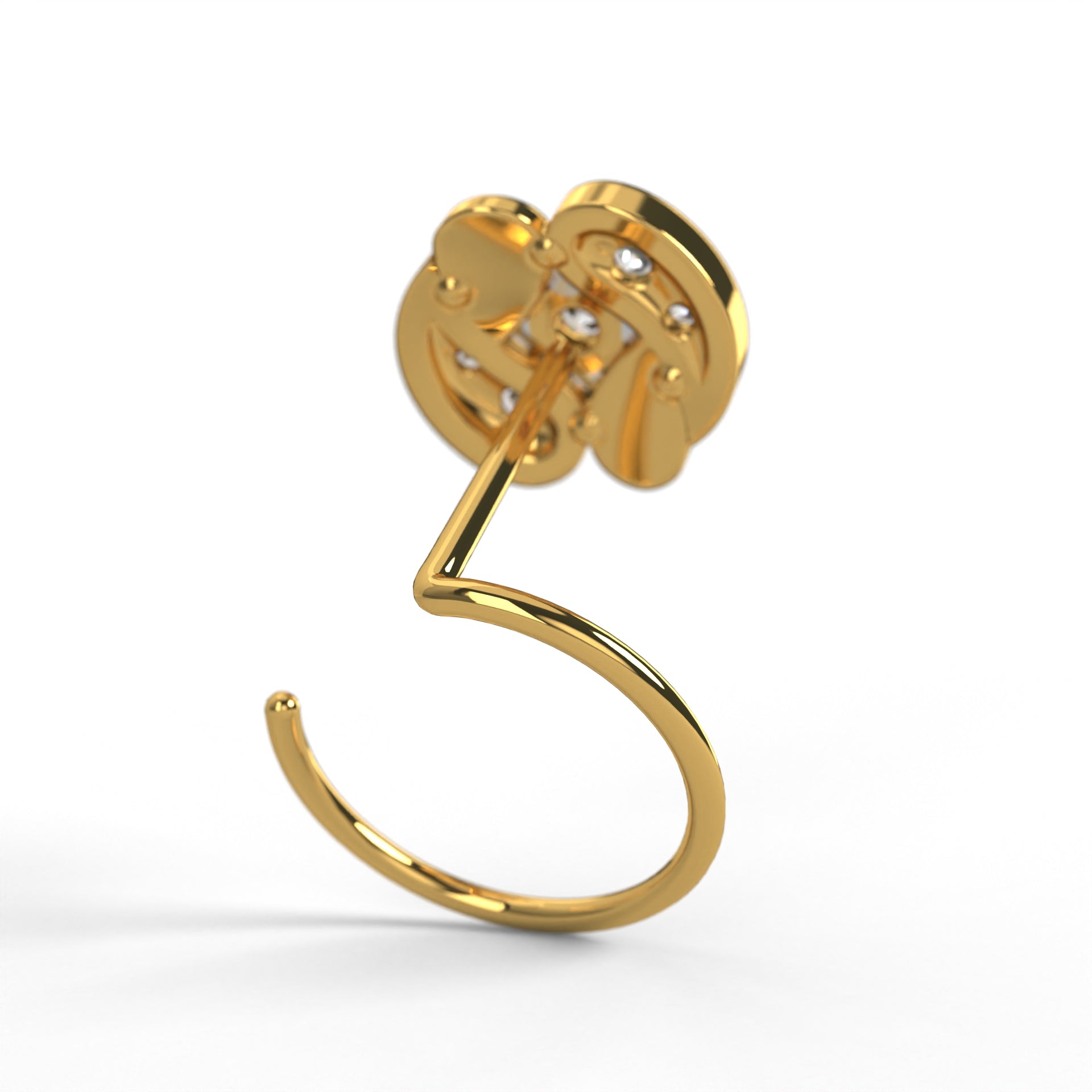 Trinity Trefoil Nose Pin