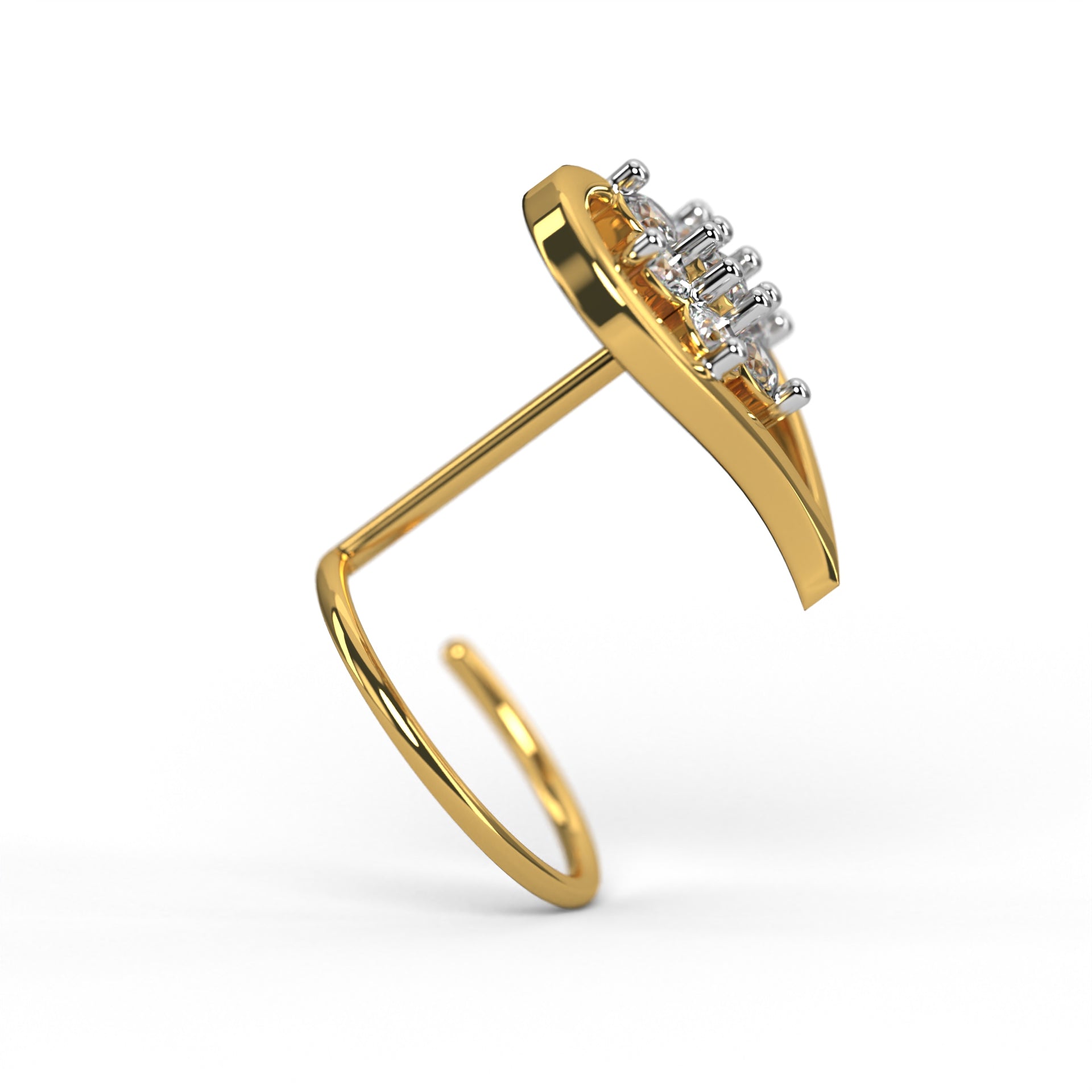 Heart's Spark Nose Pin