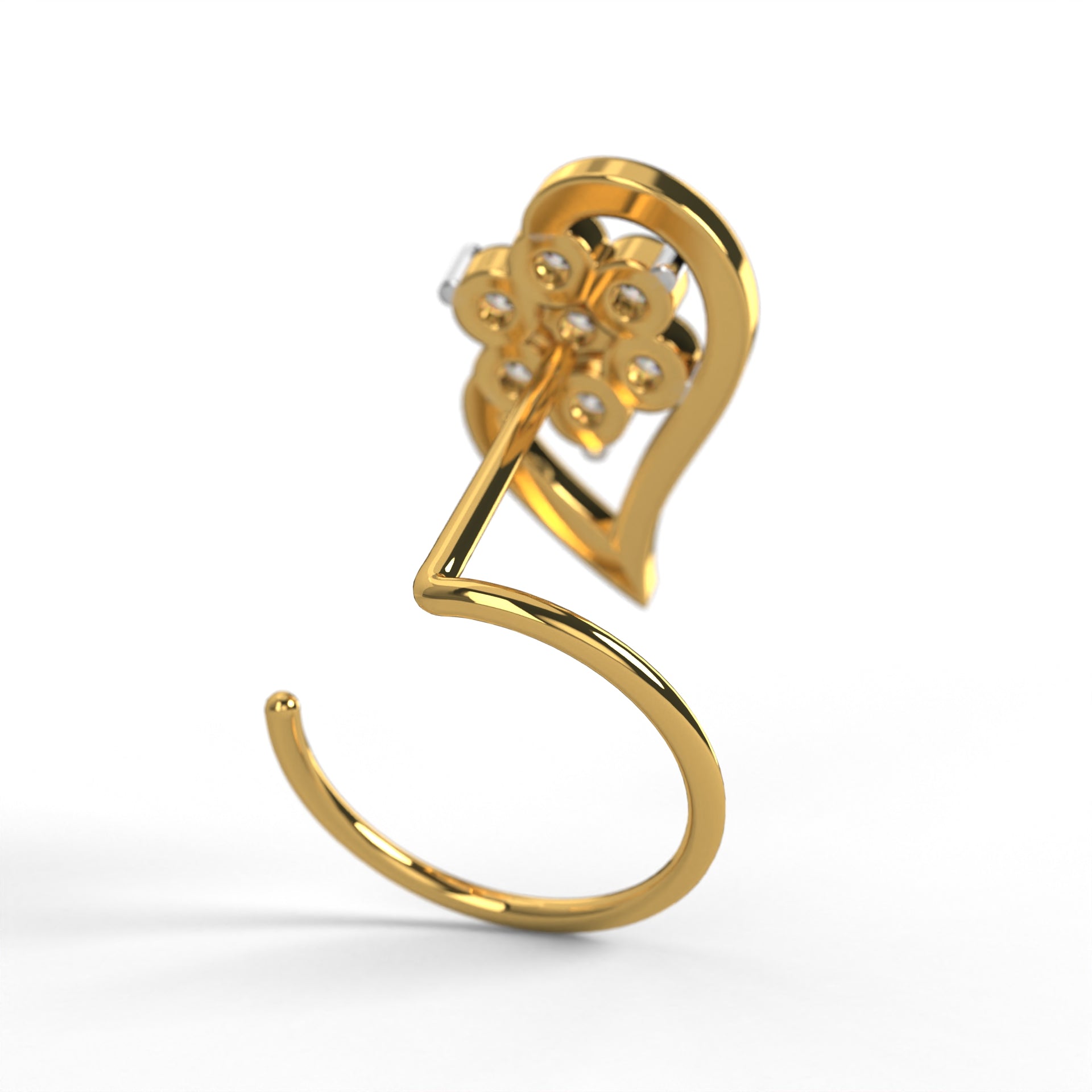 Heart's Spark Nose Pin