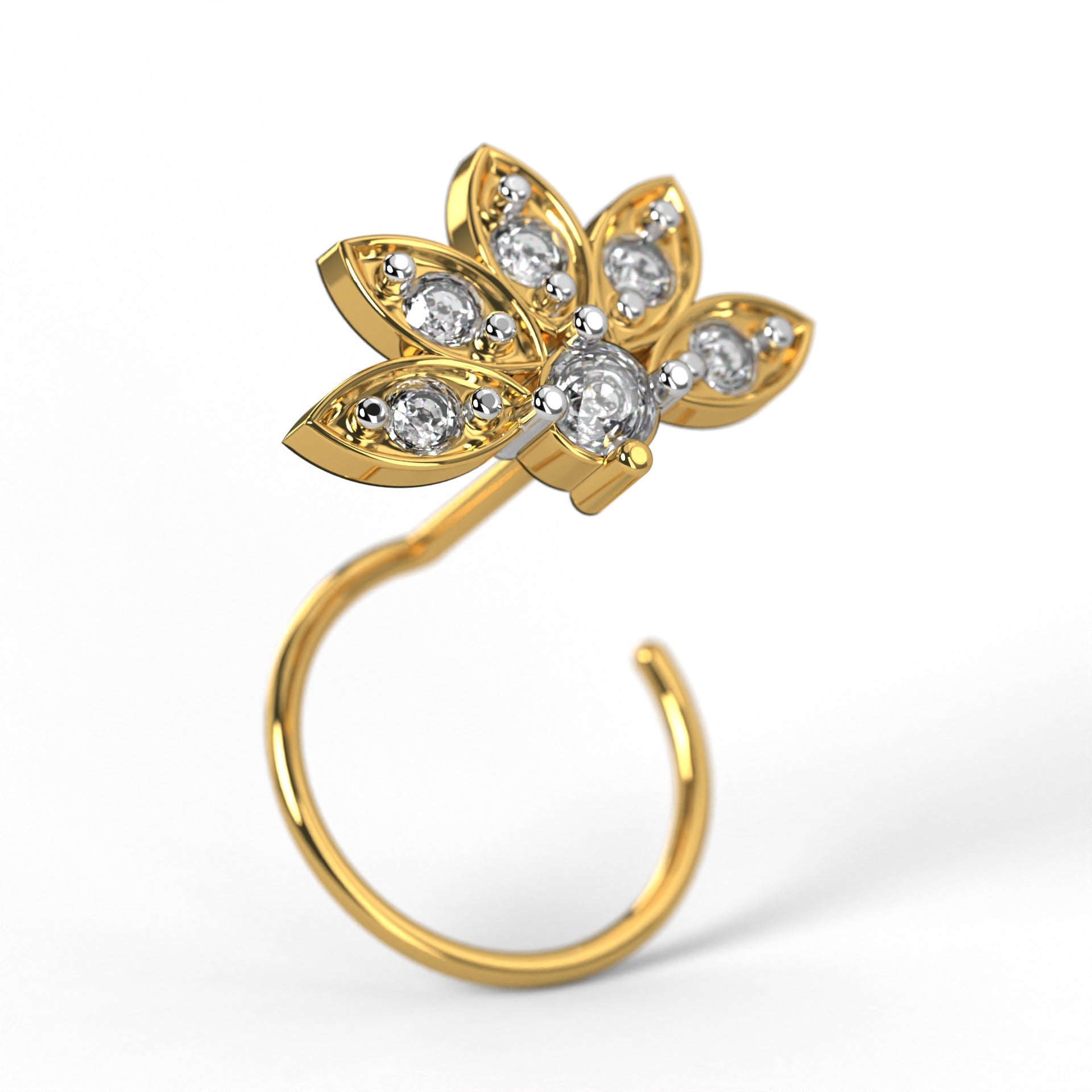 Ethereal Leaf Nose Pin