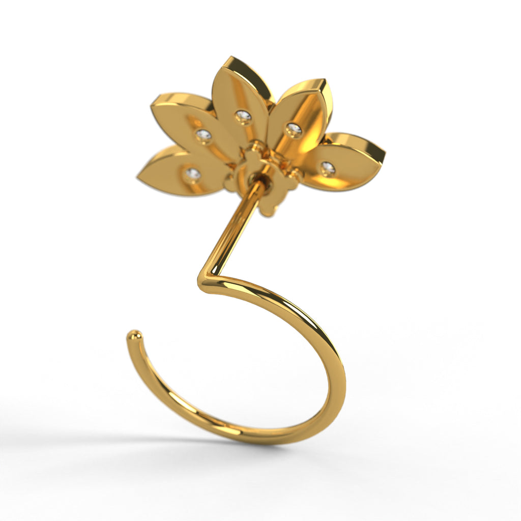 Ethereal Leaf Nose Pin