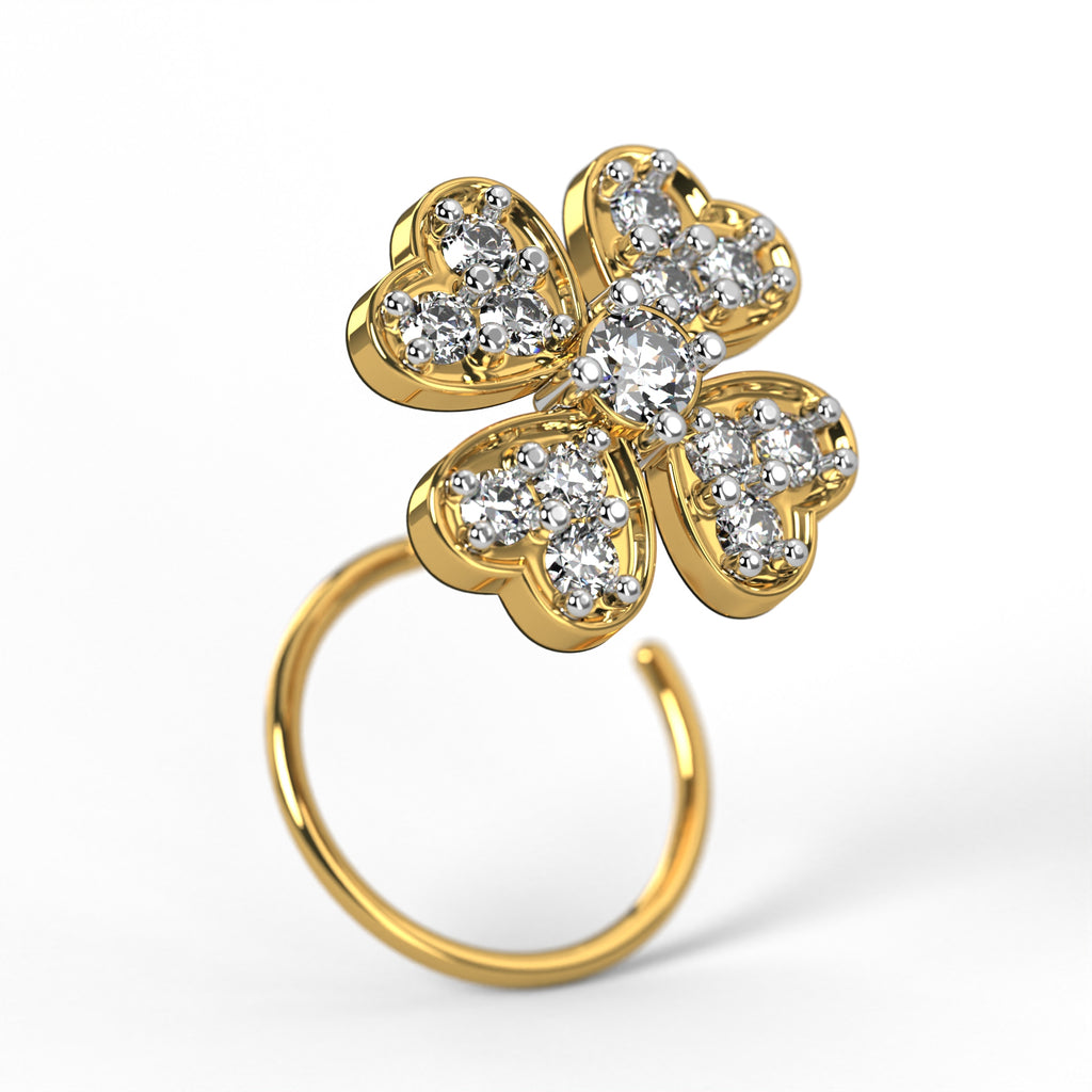 Lucky Clover Nose Pin