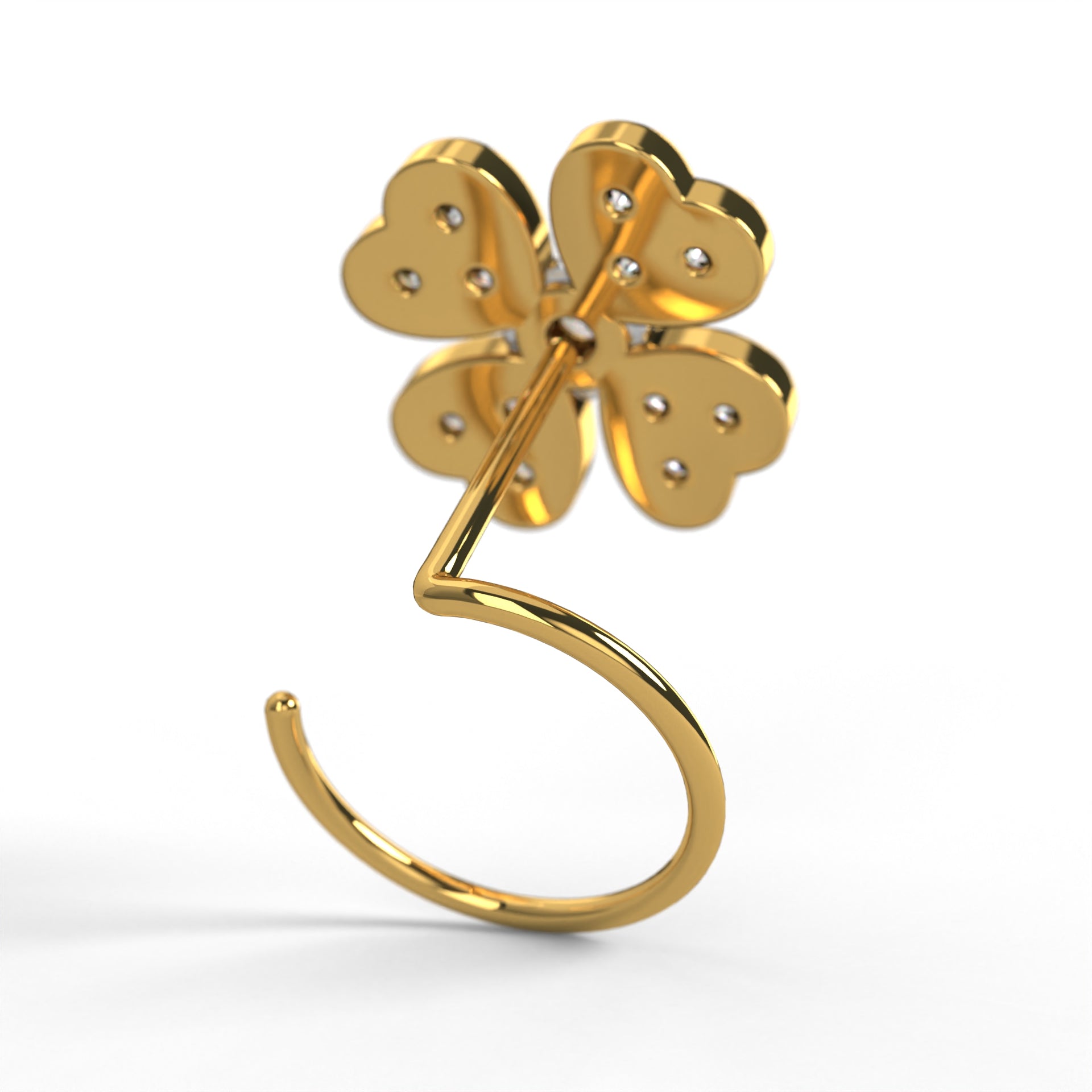 Lucky Clover Nose Pin